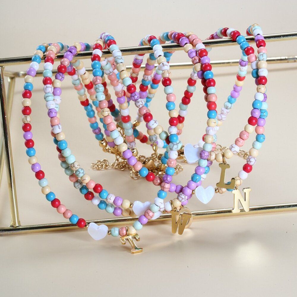 Handmade Letter Heart Necklace – Personalized & Playful